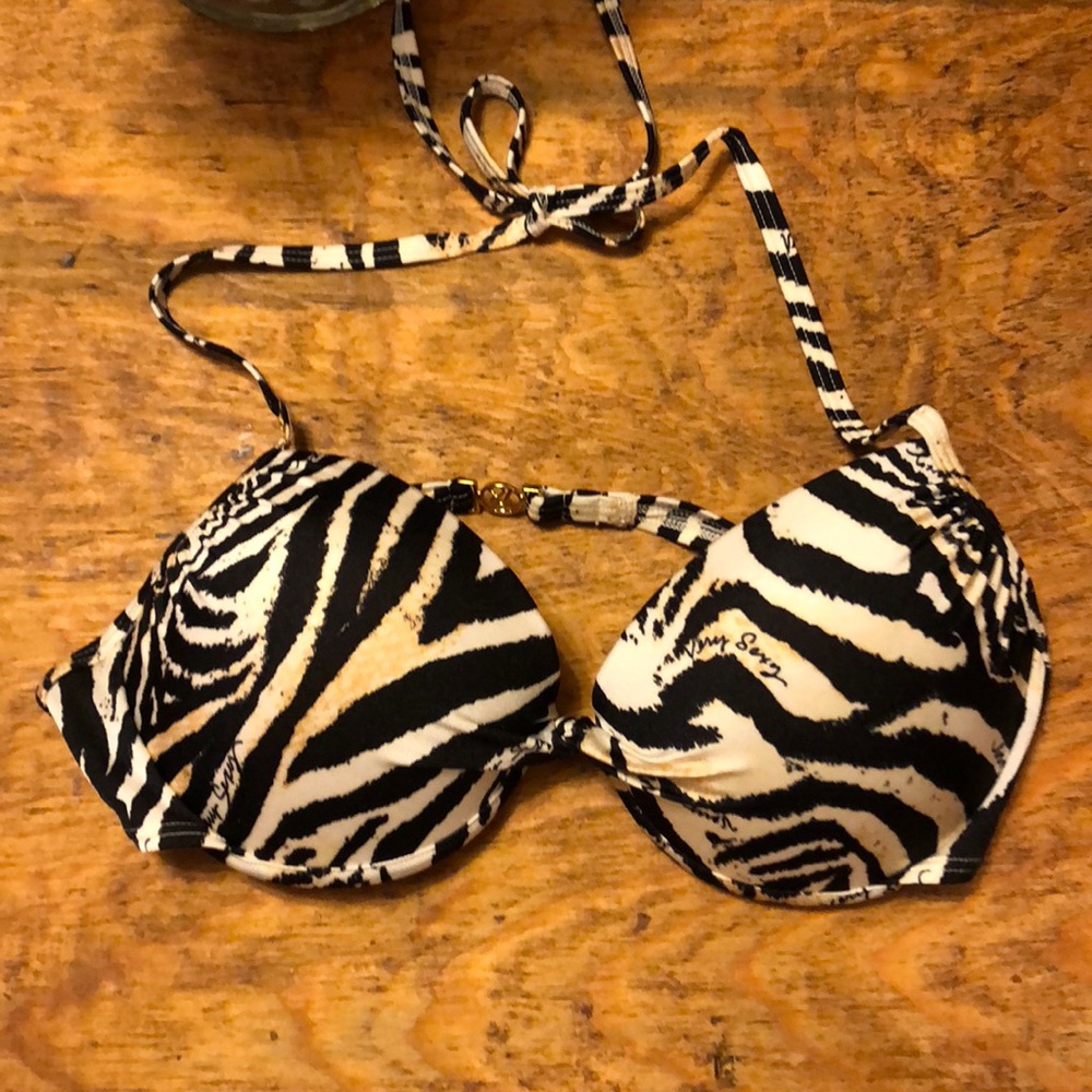 Tiger print Bikini top and NEVER been in water
